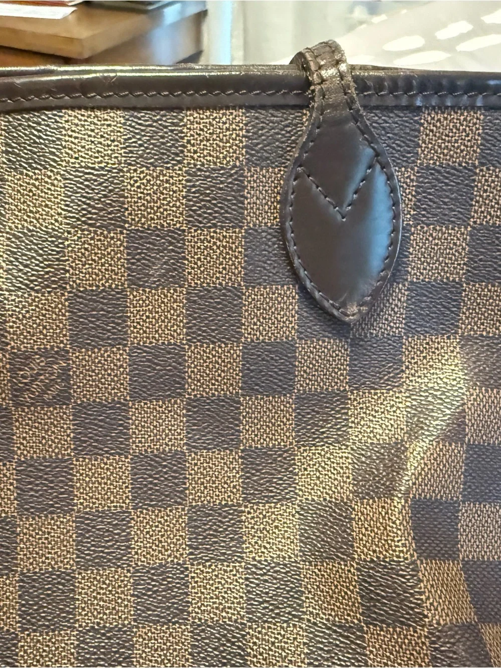 AUTHENTIC Louis Vuitton Brown Damier Ebene Canvas MM Neverfull Tote - Picture 4 of 9